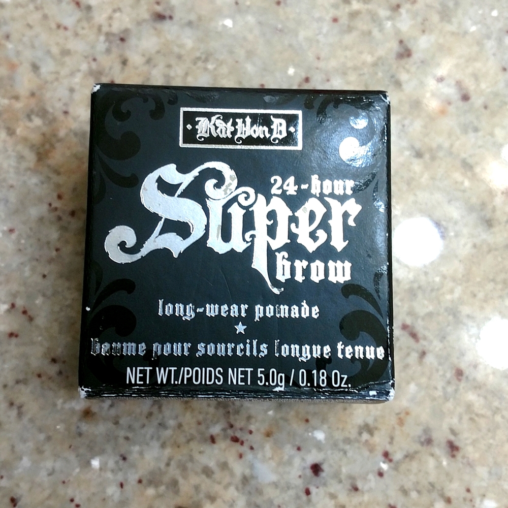 NWT Kat Von D 24 hour SUPER brow long -wear pomade 5.0g/.18oz., light brown.